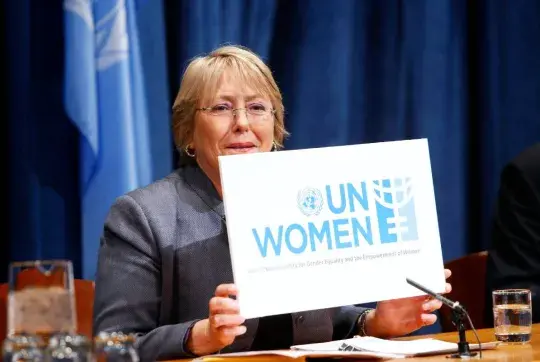 Michelle Bachelet at the launch of UN Women